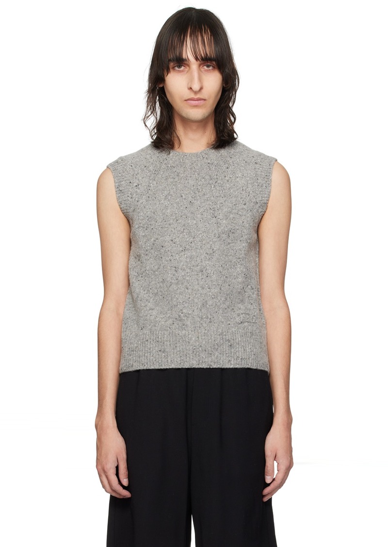 AMI Paris Gray Crewneck Vest