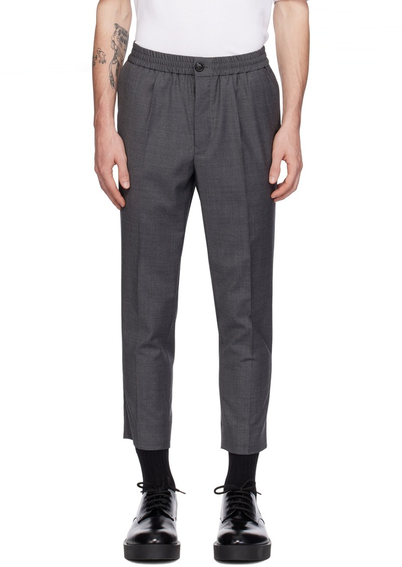 AMI Paris Gray Elasticized Trousers