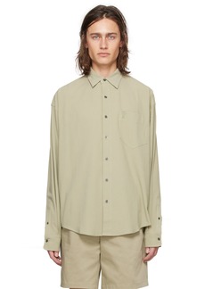 AMI Paris Green Ami De Caur Boxy Shirt