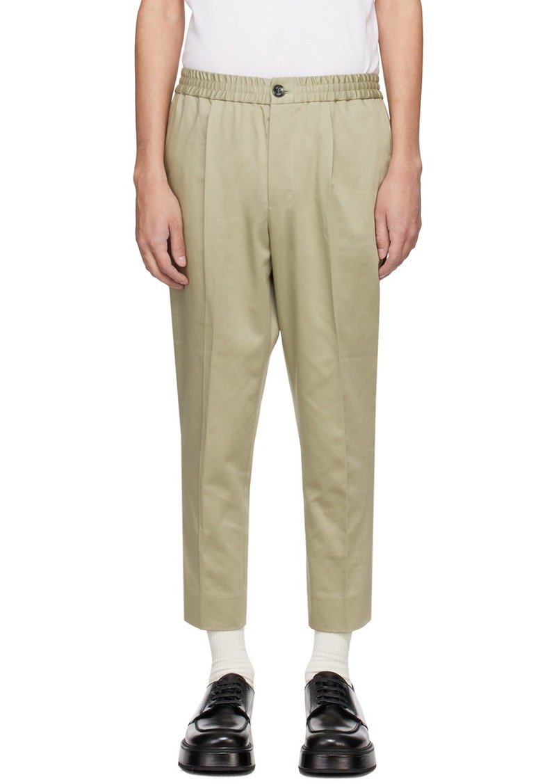 AMI Paris Khaki Four-Pocket Trousers