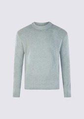 AMI PARIS LIGHT BLUE MOHAIR AND WOOL BLEND SWEATER