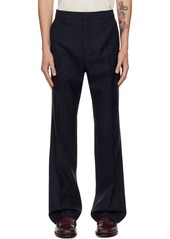 AMI Paris Navy Straight-Fit Trousers