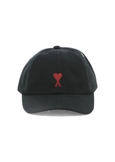 AMI PARIS RED ACD EMBROIDERY CAP