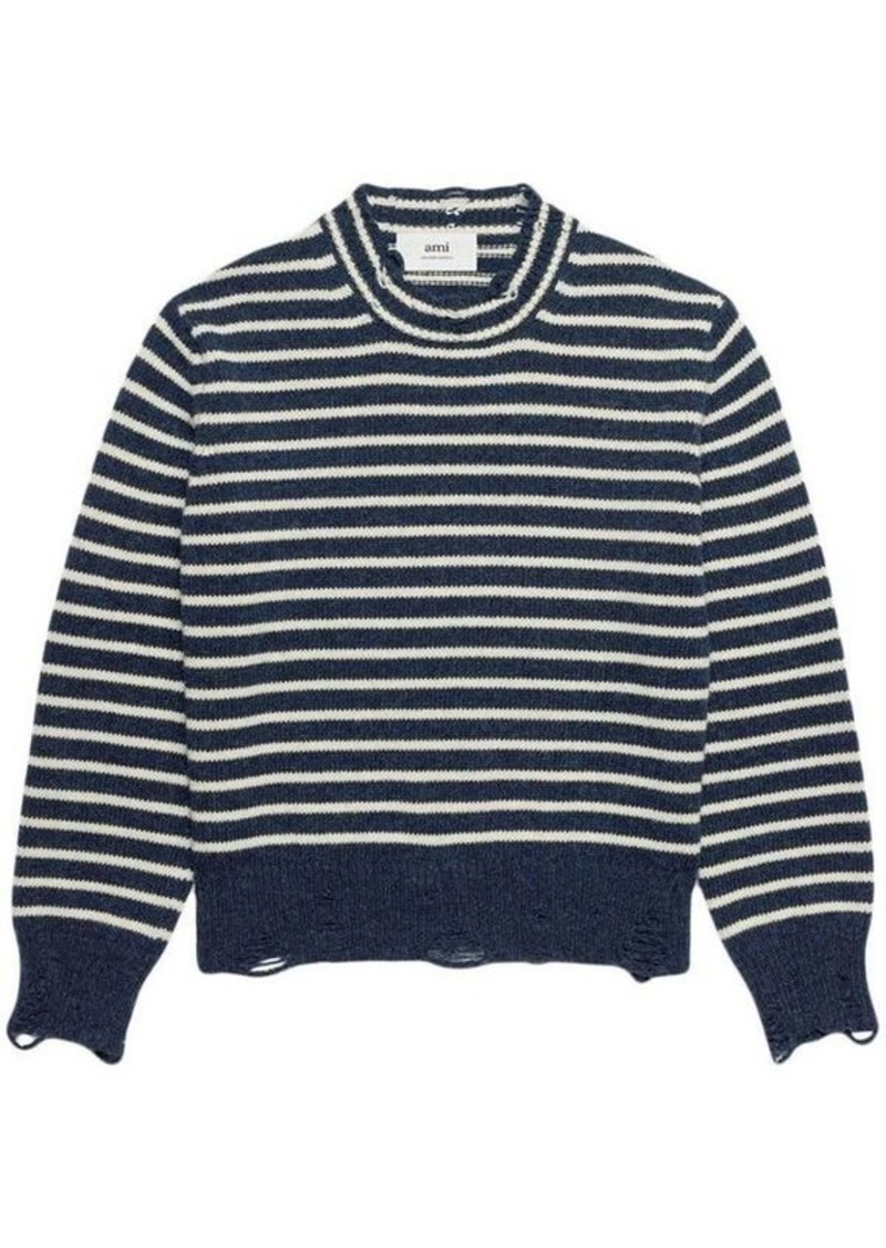 AMI PARIS Striowd wool sweater