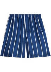 AMI PARIS Striped silk shorts