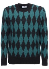 AMI Diamond Mohair Blend Knit Sweater