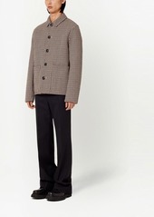 AMI houndstooth pattern single-breasted jacket