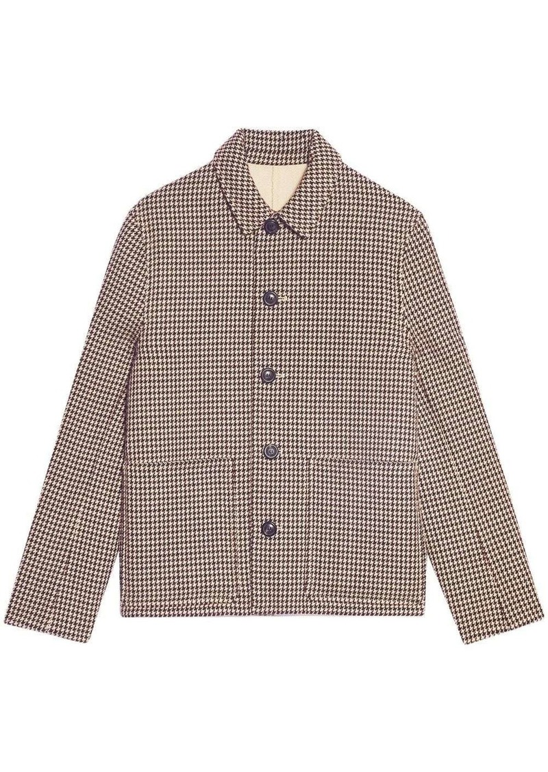 AMI houndstooth pattern single-breasted jacket