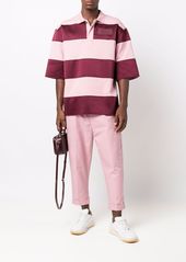 AMI horizontal-stripe polo shirt