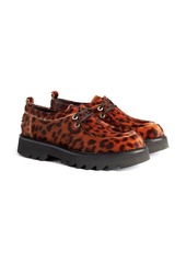 AMI leopard-print lace-up platform shoes