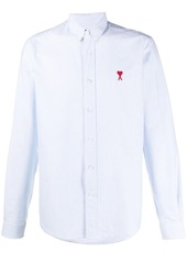 AMI logo-embroidered button-down shirt