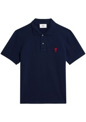 AMI logo-embroidered polo shirt