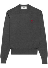 AMI logo-embroidered wool jumper