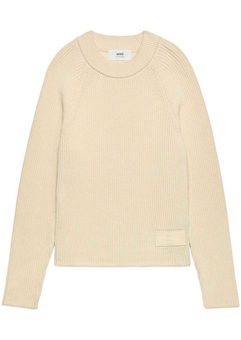 AMI logo-patch knitted jumper