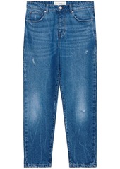 AMI logo-patch straight-leg jeans