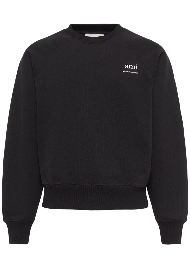 AMI Logo Printed Boxy Sweatshirt