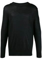AMI ribbed crew neck knitted jumper