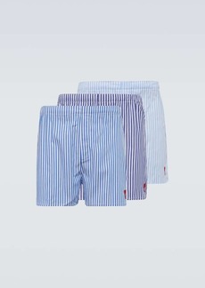 Ami Paris Set of 3 embroidered cotton boxer shorts
