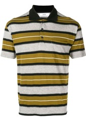 Short Sleeve Striped Polo Shirt With Ami Label