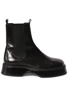 AMI Smooth Leather Chelsea Boots