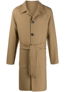 AMI unstructured belted car coat