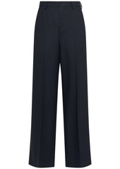 AMI Wide Wool Gabardine Pants