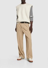 AMI Wool & Viscose Twill Straight Pants