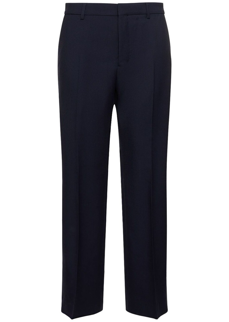 AMI Wool Gabardine Wide Pants