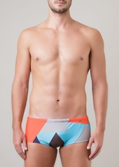 AMIR geometric-print swim shorts