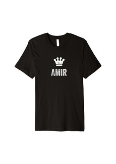Amir the King / Crown & Name Design for Men Called Amir Premium T-Shirt