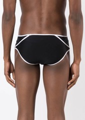 AMIR contrasting-trim swimming trunk