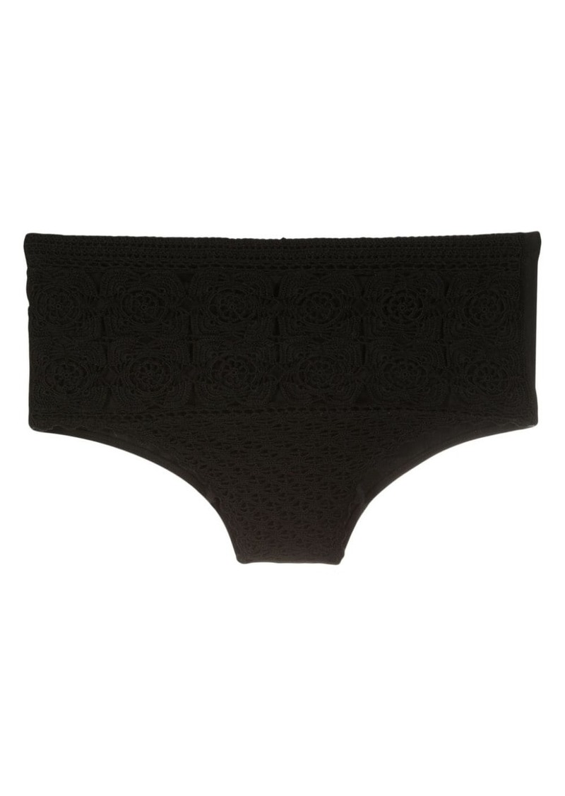AMIR crochet-knit swimming trunks