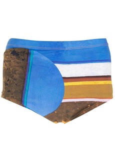 AMIR Eco striped swimming trunks