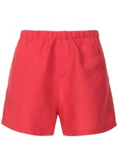 AMIR elasticated-waistband linen shorts