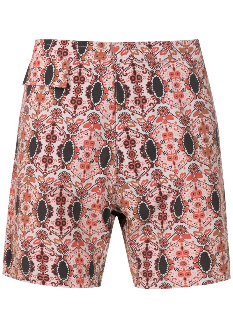 AMIR graphic-print concealed-fastening shorts