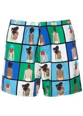 AMIR graphic-print elasticated-waistband shorts