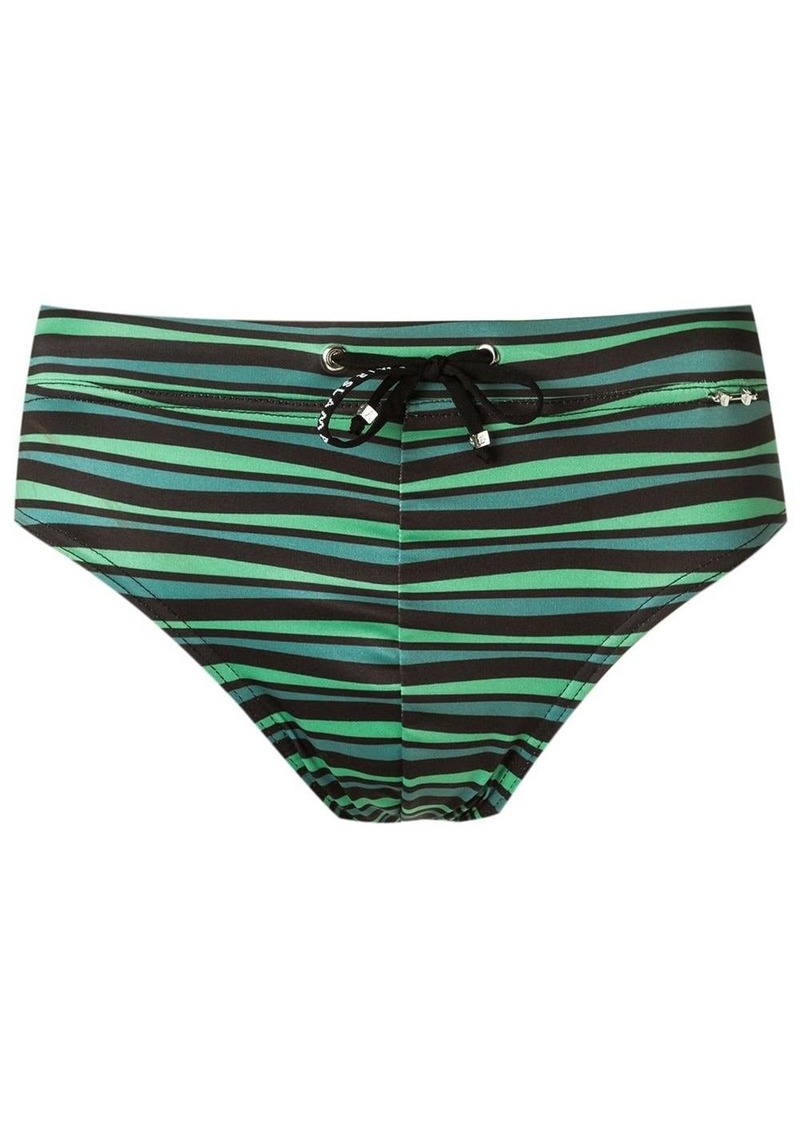 AMIR horizontal-stripe swimming trunks