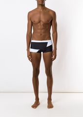 AMIR panelled two-tone swimming trunks