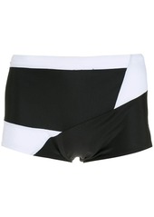 AMIR panelled two-tone swimming trunks