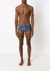 AMIR side-stripe abstract swimming shorts