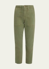 AMO Denim Easy Straight Cropped Army Trousers