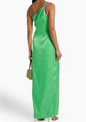 AMUR - Deena one-shoulder twisted satin maxi dress - Green - US 4