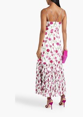 AMUR - Isabelle tiered floral-print crepe maxi dress - Pink - US 0
