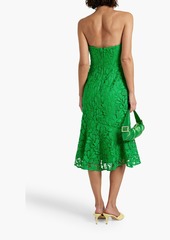 AMUR - Strapless guipure lace midi dress - Green - US 4