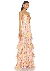 AMUR Mallory Tiered Gown