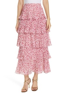 AMUR Paisley Floral Print Maxi Skirt