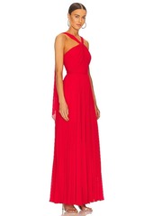 AMUR Peri Pleated Gown