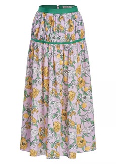 Amur Levon Floral Midi-Skirt