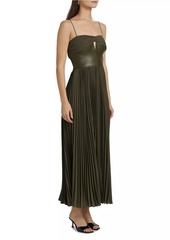 Amur Linda Faux-Leather Maxi-Dress