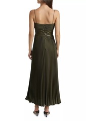 Amur Linda Faux-Leather Maxi-Dress